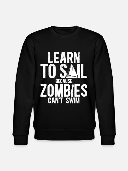 Sailing Sailboat Learn To Sail - Stanley/Stella CHANGER Unisex Organic Sweatshirt - black