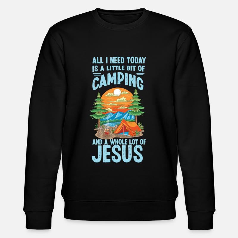 Jesus Coffee & Tente de camping - Sweat bio CHANGER Stanley/Stella Unisexe - noir
