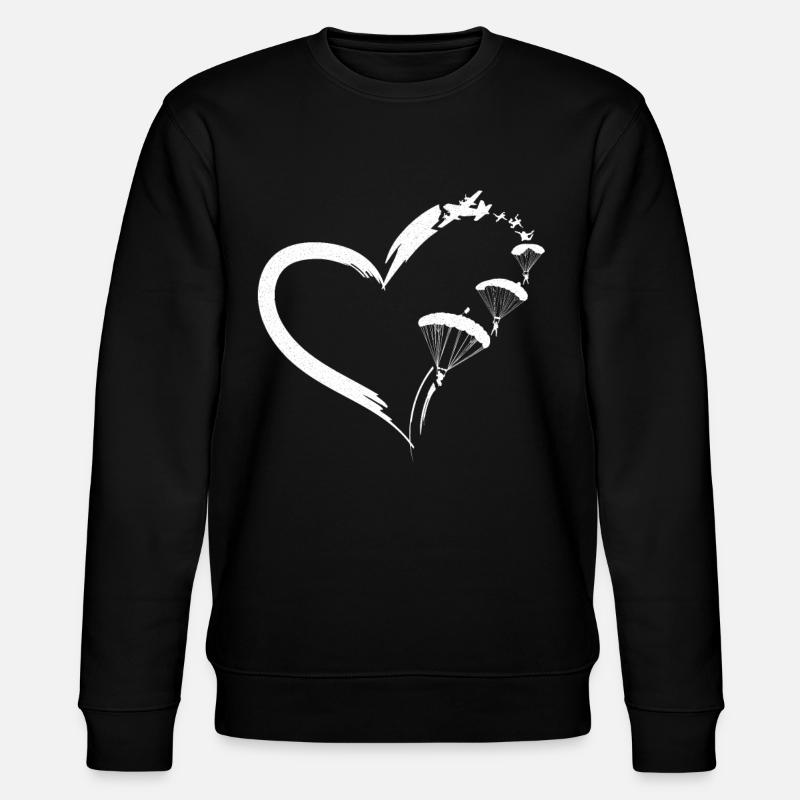 Skydiving Parachute Paraglide - Stanley/Stella Unisex Bio-Sweatshirt CHANGER  - Schwarz