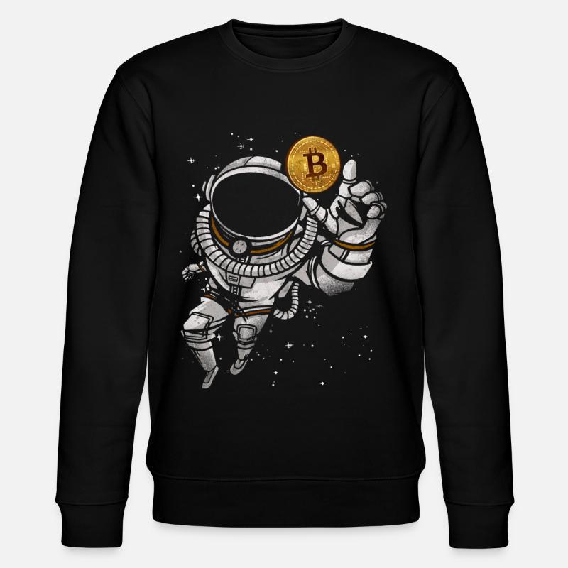 Bitcoin Crypto Astronaut - Stanley/Stella Unisex Bio-Sweatshirt CHANGER  - Schwarz