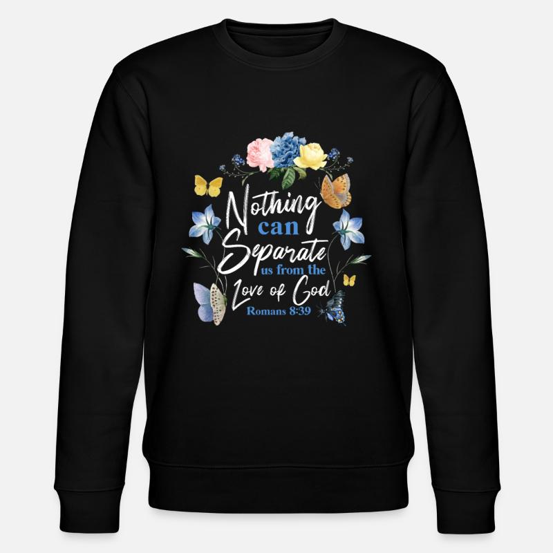 Verset biblique chrétien Papillon - Sweat bio CHANGER Stanley/Stella Unisexe - noir