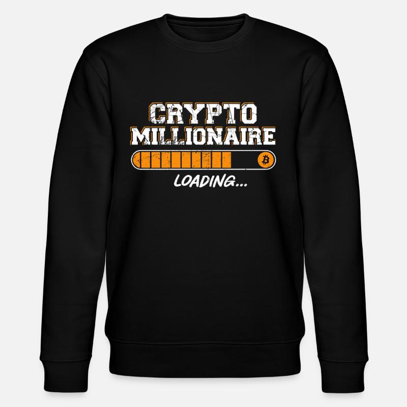 Bitcoin Crypto Loading Bar Crypto - Stanley/Stella Unisex Bio-Sweatshirt CHANGER  - Schwarz