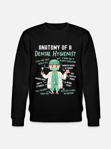Hygiéniste dentaire Anatomie Anatomie - Sweat bio CHANGER Stanley/Stella Unisexe - noir