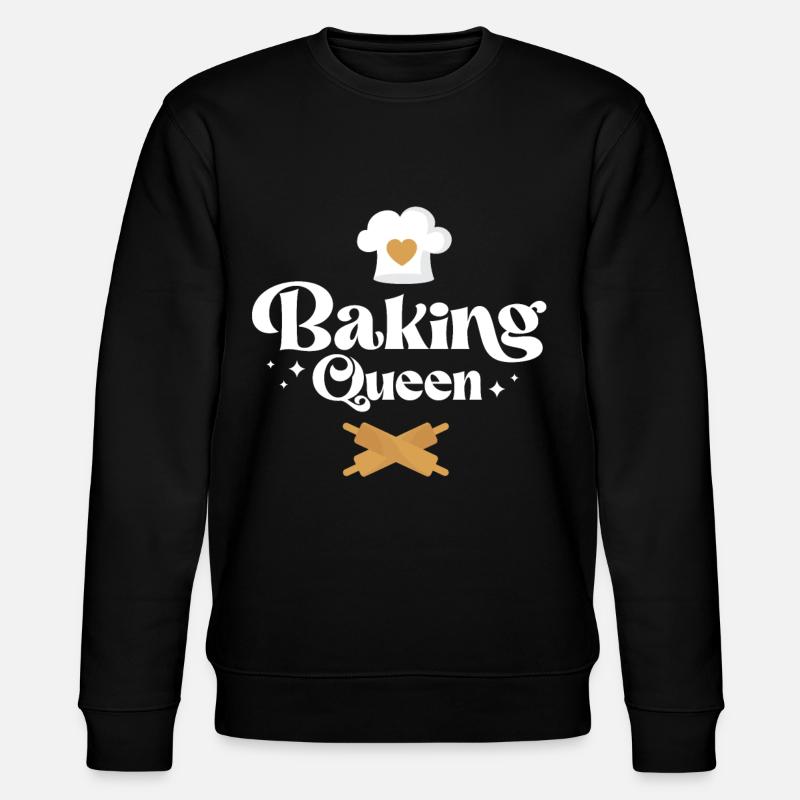 Bake Baking Baking Queen - Stanley/Stella CHANGER Unisex Organic Sweatshirt - black