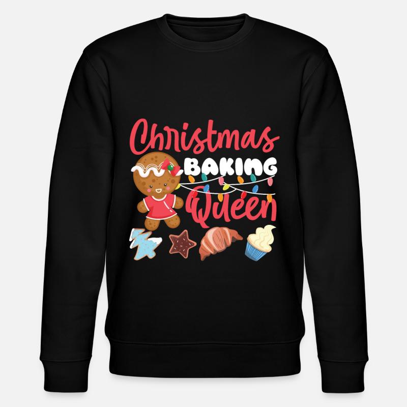Bake Baking Christmas Gingerbread - Stanley/Stella CHANGER Unisex Organic Sweatshirt - black