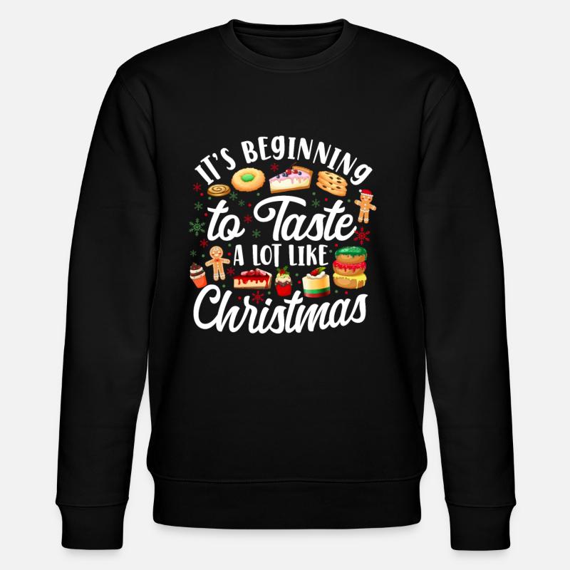 Bake Baking Christmas Cookie - Stanley/Stella CHANGER Unisex Organic Sweatshirt - black