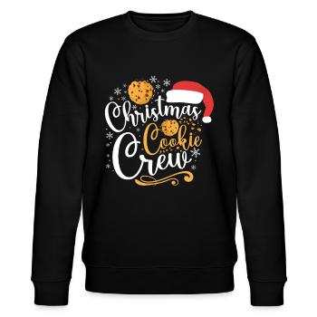 Bake Baking Christmas Cookie Crew - Stanley/Stella Unisex Bio-Sweatshirt CHANGER  - Schwarz - Vorne - Nik (191cm) & Marisol (170cm)