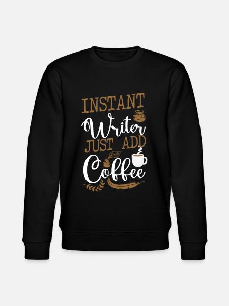 Writing Coffee Novel Writer & - Stanley/Stella CHANGER Unisex Organic Sweatshirt - black