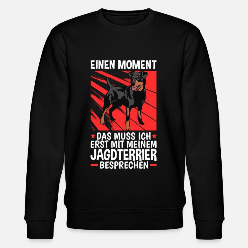 Mit Jagdterrier besprechen Deutscher Jagdterrier - Stanley/Stella Unisex Bio-Sweatshirt CHANGER  - Schwarz