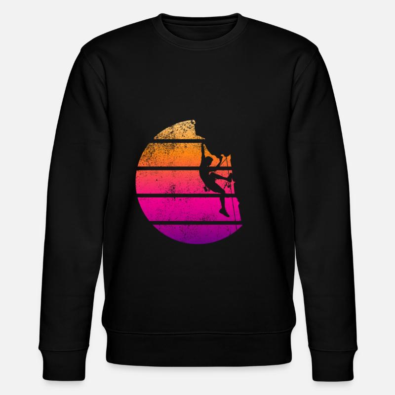Klettern Bouldern Climbing für Kletterer - Stanley/Stella Unisex Bio-Sweatshirt CHANGER  - Schwarz