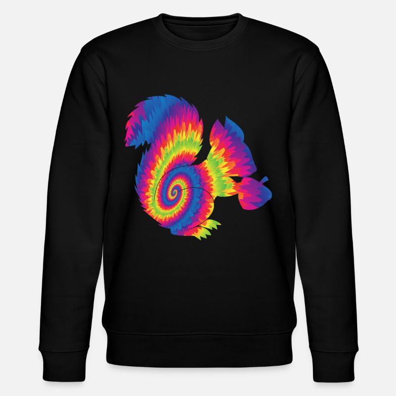 Teinture tie-dye de gland d’écureuil - Sweat bio CHANGER Stanley/Stella Unisexe - noir