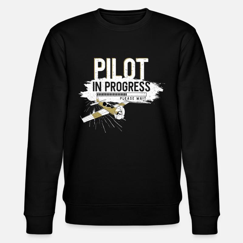 Pilote d’avion Futur pilote - Sweat bio CHANGER Stanley/Stella Unisexe - noir
