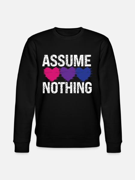 Bisexual Bi Pride Flag Assume - Stanley/Stella CHANGER Unisex Organic Sweatshirt - black