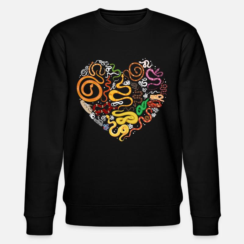 Snake Serpent Heart - Stanley/Stella Unisex Bio-Sweatshirt CHANGER  - Schwarz
