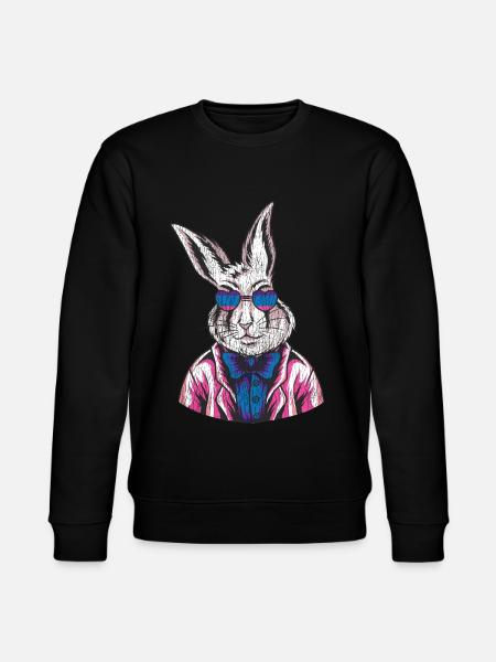 Bisexual Bi Pride Flag Rabbit - Stanley/Stella CHANGER Unisex Organic Sweatshirt - black