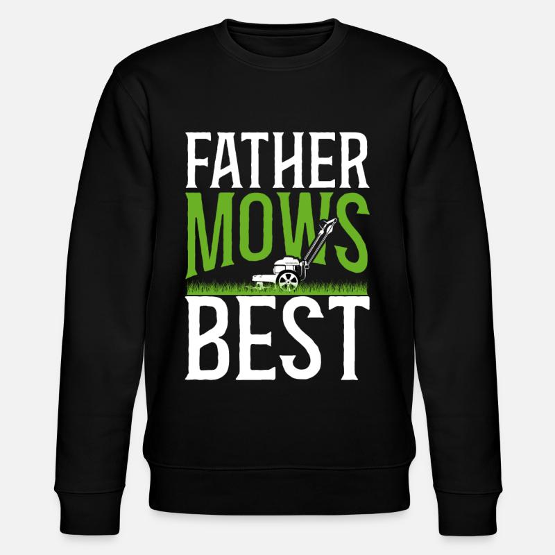Lawn Mower Mowing Dad Father - Stanley/Stella Unisex Bio-Sweatshirt CHANGER  - Schwarz