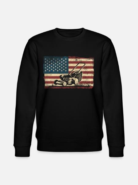 Lawn Mower Mowing Dad Father - Stanley/Stella CHANGER Unisex Organic Sweatshirt - black