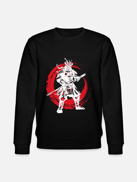 Samurai Japanischer Krieger Blutmond Design - Stanley/Stella Unisex Bio-Sweatshirt CHANGER  - Schwarz