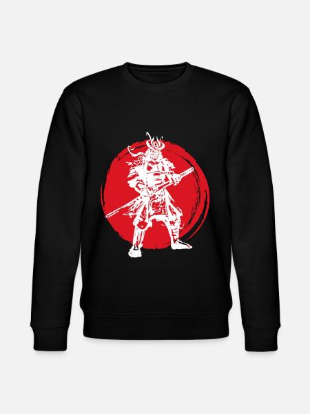 Samurai Japanischer Krieger Blutmond Design - Stanley/Stella Unisex Bio-Sweatshirt CHANGER  - Schwarz