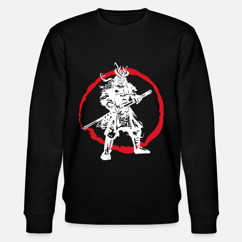 Samurai Japanischer Krieger Blutmond Design - Stanley/Stella Unisex Bio-Sweatshirt CHANGER  - Schwarz