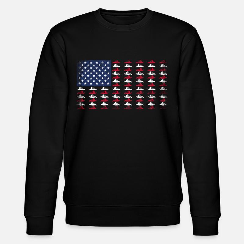 Canoë Canoë Usa Drapeau Américain - Sweat bio CHANGER Stanley/Stella Unisexe - noir