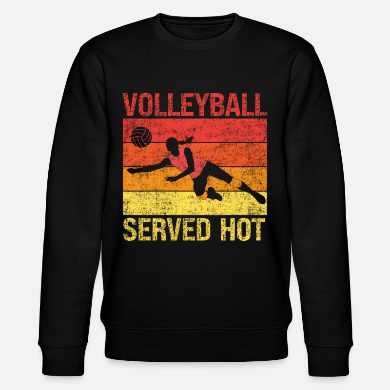 Volleyball Player Team Retro - Stanley/Stella Unisex Bio-Sweatshirt CHANGER - Schwarz