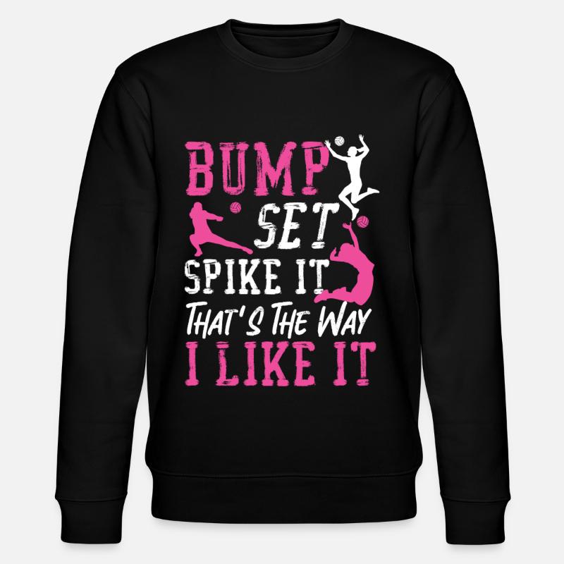 Volleyball Player Team Bump Set - Stanley/Stella Unisex Bio-Sweatshirt CHANGER  - Schwarz