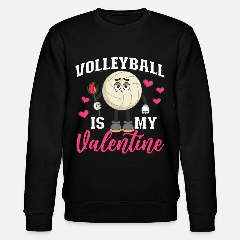 Volleyball Player Team Valentines - Stanley/Stella CHANGER Unisex Organic Sweatshirt - black