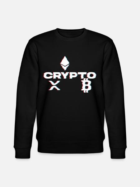 Crypto Glitch - Stanley/Stella Unisex Bio-Sweatshirt CHANGER  - Schwarz