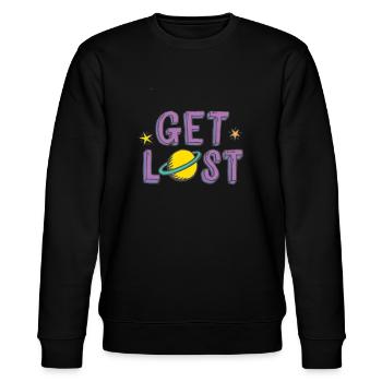 Get Lost - Stanley/Stella Unisex Bio-Sweatshirt CHANGER  - Schwarz - Vorne - Nik (191cm) & Marisol (170cm)