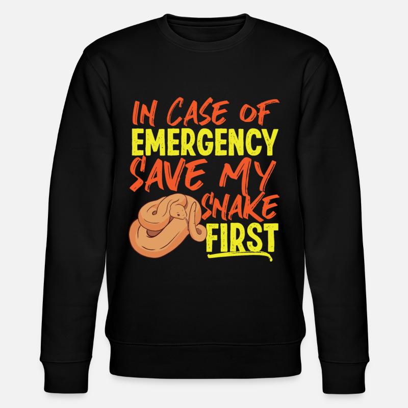Serpent serpent en cas d’urgence - Sweat bio CHANGER Stanley/Stella Unisexe - noir
