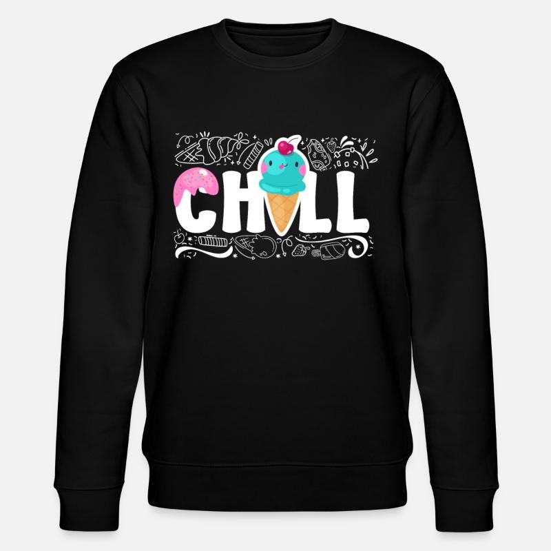 Ice Cream Cone Chill - Stanley/Stella Unisex Bio-Sweatshirt CHANGER  - Schwarz