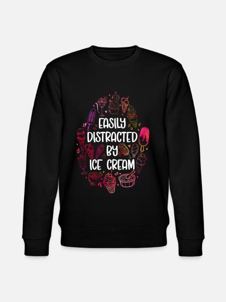 Ice Cream Cone Popsicle Easily - Stanley/Stella CHANGER Unisex Organic Sweatshirt - black