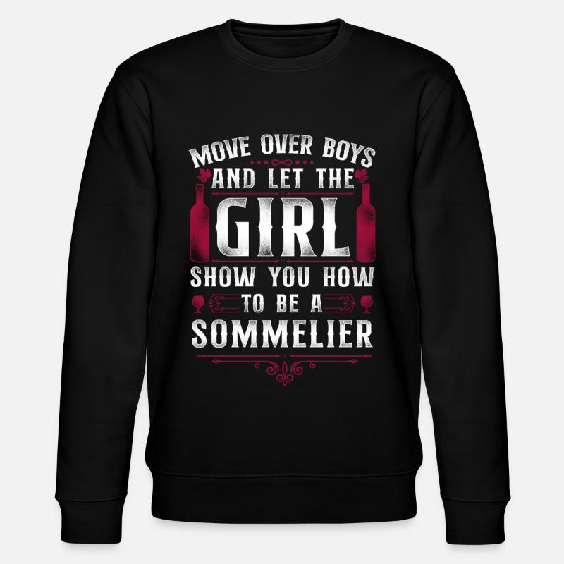 Sommelier Wine Drinking Tasting - Stanley/Stella CHANGER Unisex Organic Sweatshirt - black