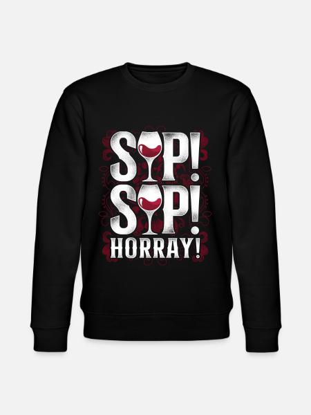 Sommelier Wine Drinking Tasting - Stanley/Stella CHANGER Unisex Organic Sweatshirt - black