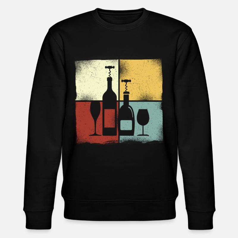 Sommelier Wine Drinking Tasting - Stanley/Stella CHANGER Unisex Organic Sweatshirt - black
