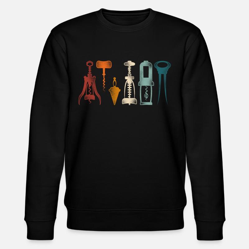 Sommelier Wine Drinking Tasting - Stanley/Stella Unisex Bio-Sweatshirt CHANGER  - Schwarz