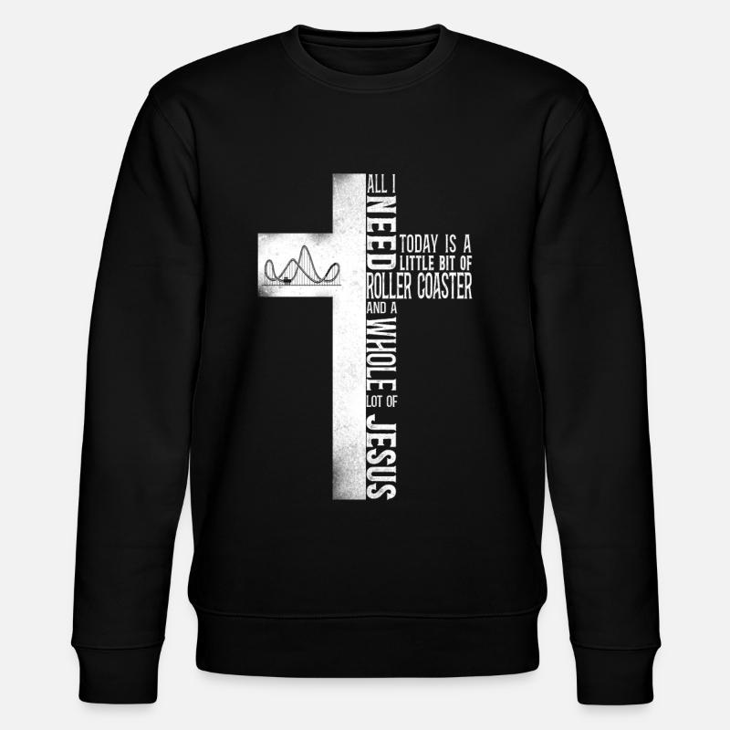 Roller Coaster Cross Christian - Sweat bio CHANGER Stanley/Stella Unisexe - noir