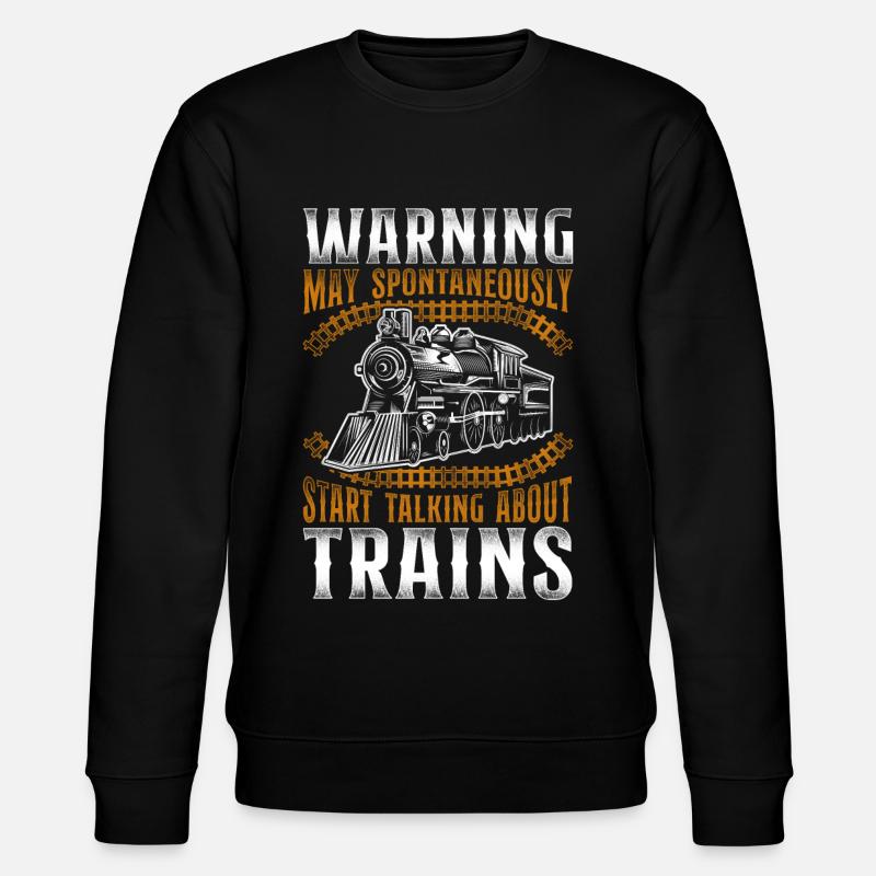 Steam Train Driver Trainspotting - Stanley/Stella CHANGER Unisex Organic Sweatshirt - black