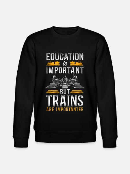 Steam Train Driver Trainspotting - Stanley/Stella CHANGER Unisex Organic Sweatshirt - black