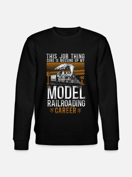 Steam Train Driver Trainspotting - Stanley/Stella CHANGER Unisex Organic Sweatshirt - black