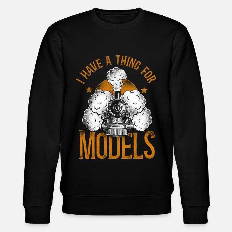 Steam Train Driver Trainspotting - Stanley/Stella Unisex Bio-Sweatshirt CHANGER  - Schwarz