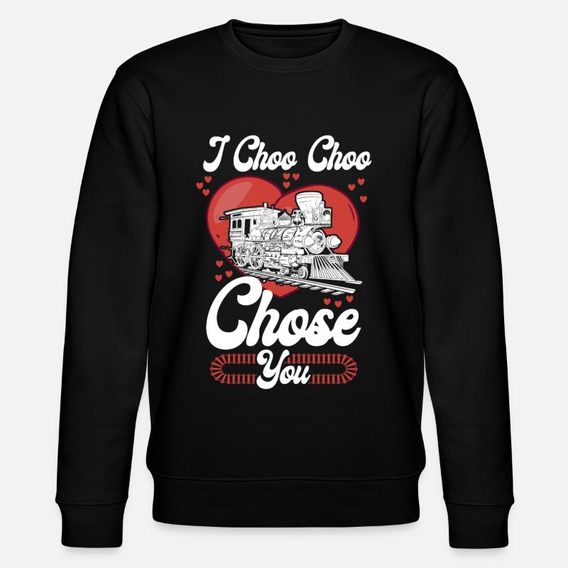 Steam Train Driver Trainspotting - Stanley/Stella CHANGER Unisex Organic Sweatshirt - black
