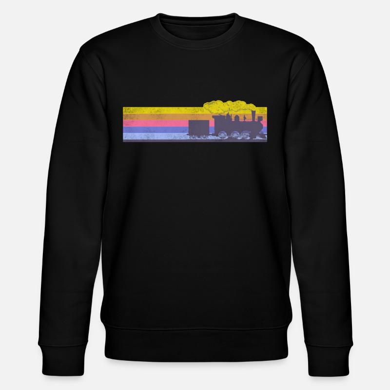 Steam Train Driver Trainspotting - Stanley/Stella CHANGER Unisex Organic Sweatshirt - black