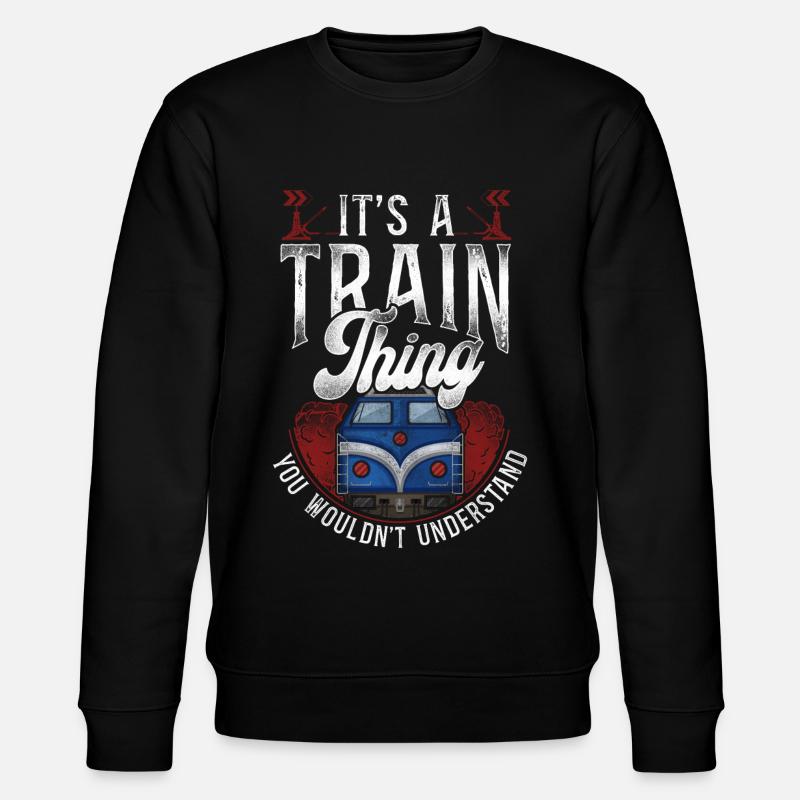 Freight Diesel Train Driver - Stanley/Stella CHANGER Unisex Organic Sweatshirt - black