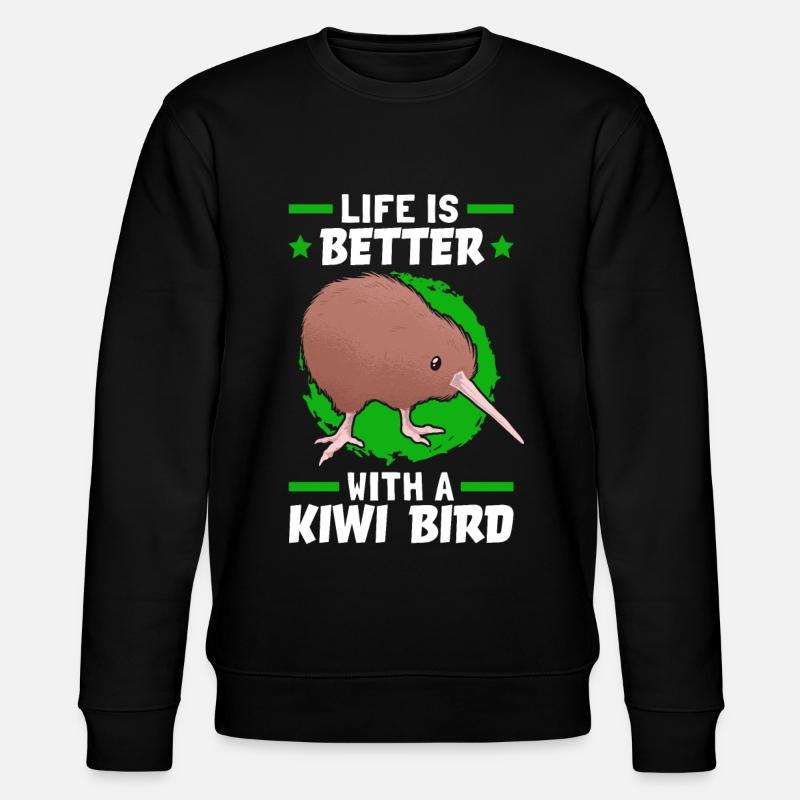 La vie est meilleure avec un oiseau kiwi - Sweat bio CHANGER Stanley/Stella Unisexe - noir