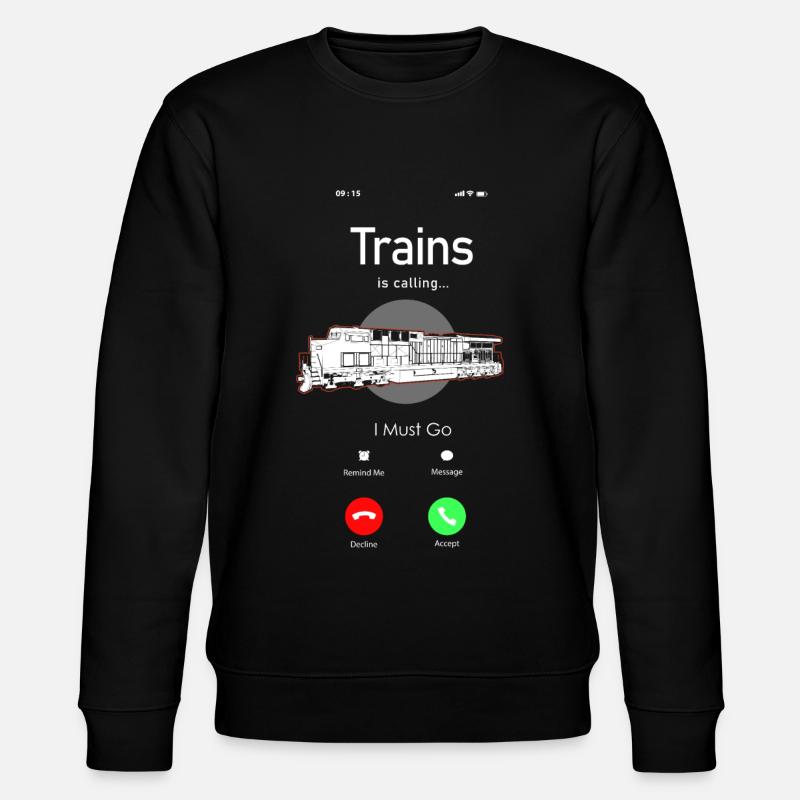 Freight Diesel Train Driver - Stanley/Stella CHANGER Unisex Organic Sweatshirt - black