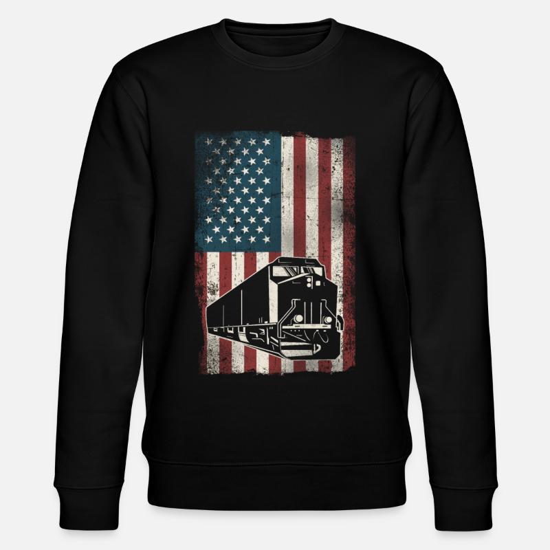 Freight Diesel Train Driver - Stanley/Stella CHANGER Unisex Organic Sweatshirt - black
