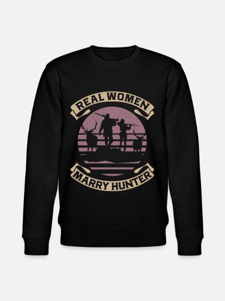 Buck Deer Hunting Hunter Marriage - Stanley/Stella CHANGER Unisex Organic Sweatshirt - black