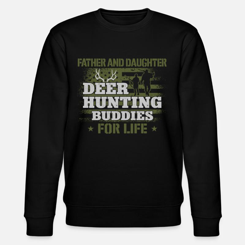 Buck Deer Hunting Hunter Father - Stanley/Stella CHANGER Unisex Organic Sweatshirt - black